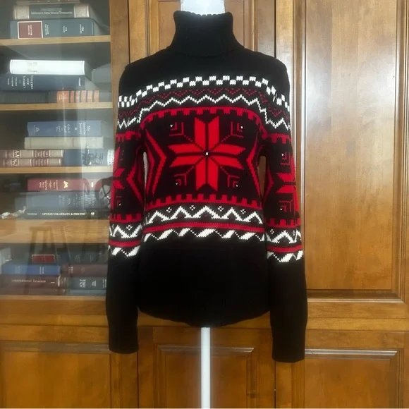 Ralph Lauren Fair Isle Cotton-Blend Turtleneck Sweater Size Small. - Picture 5 of 7